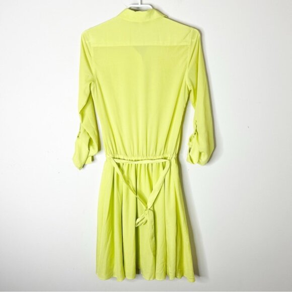 Victoria's Secret Shirt Dress Button down front Neon yellow Long sleeve - Picture 6 of 13